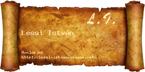 Lessl István névjegykártya